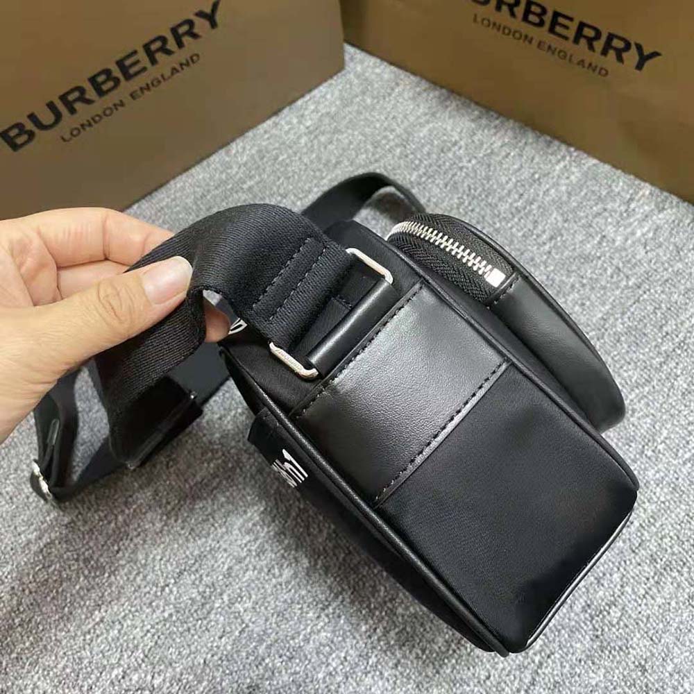 Burberry Men Coordinates Print Nylon Crossbody Bag-Black - image 7