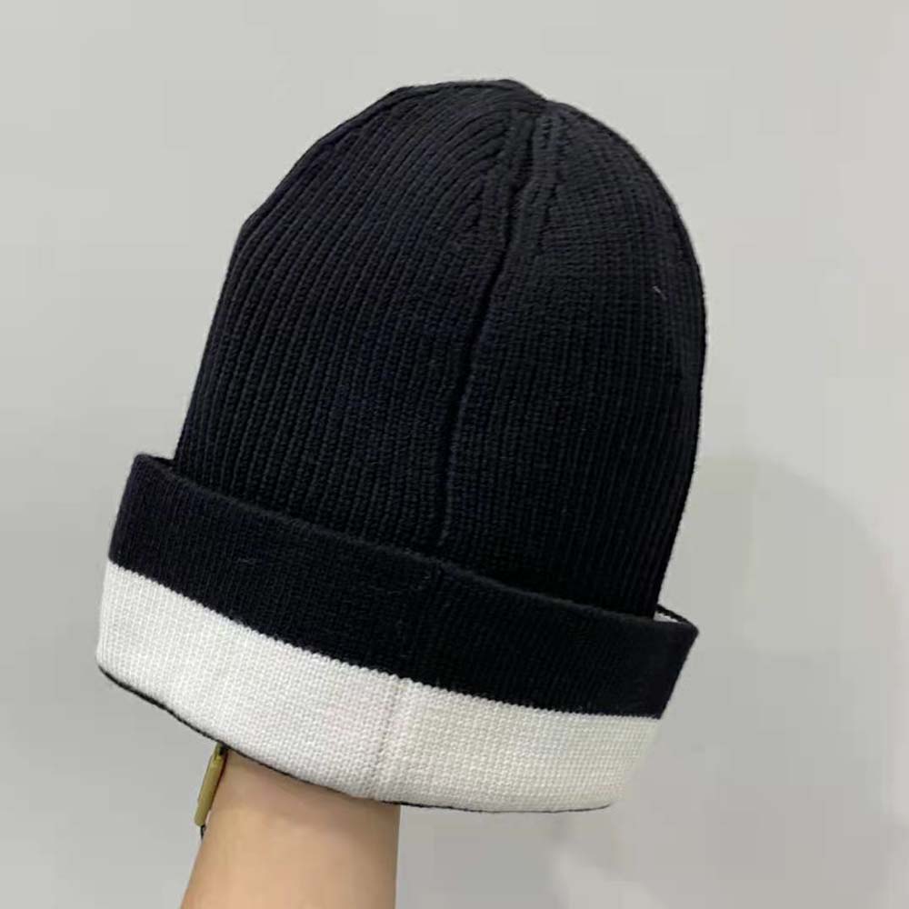 Burberry Unisex Logo Intarsia Cashmere Beanie-Black - image 6
