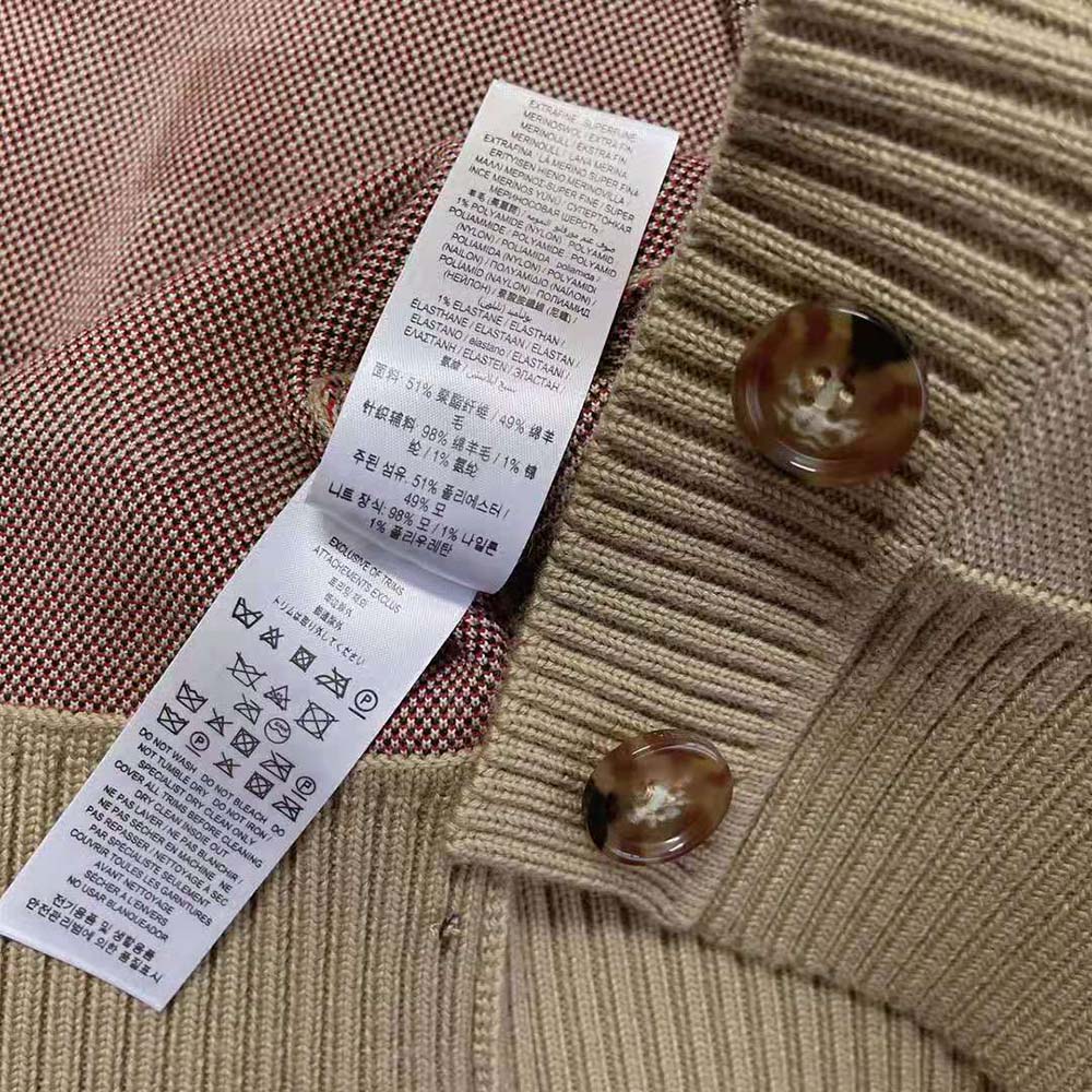 Burberry Women Check Technical Wool Jacquard Cardigan - image 10