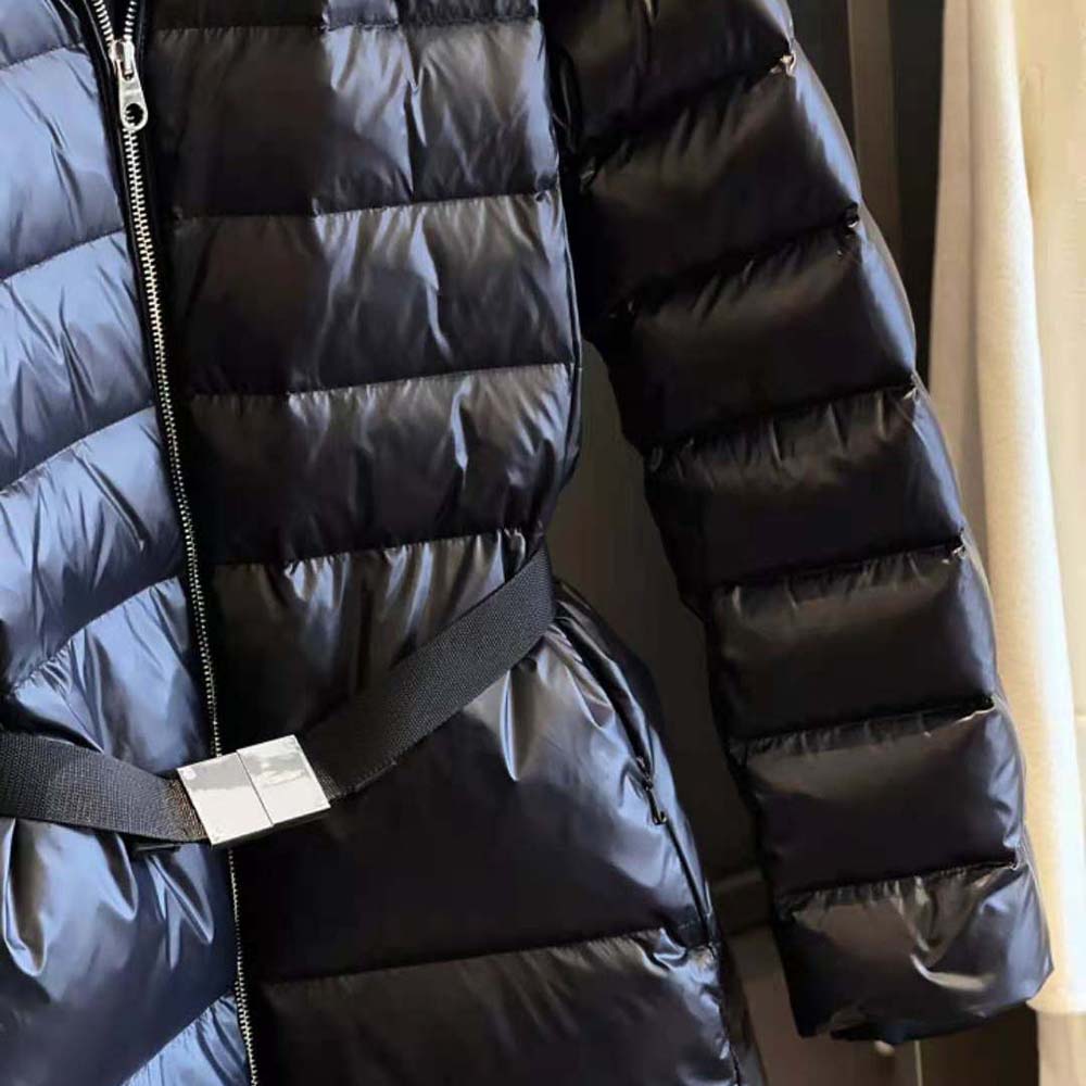 Burberry Women Contrast Hood Nylon Belted Puffer Jacket - image 10