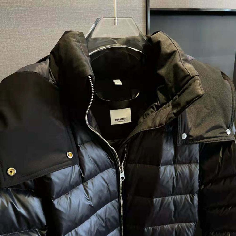 Burberry Women Contrast Hood Nylon Belted Puffer Jacket - image 5