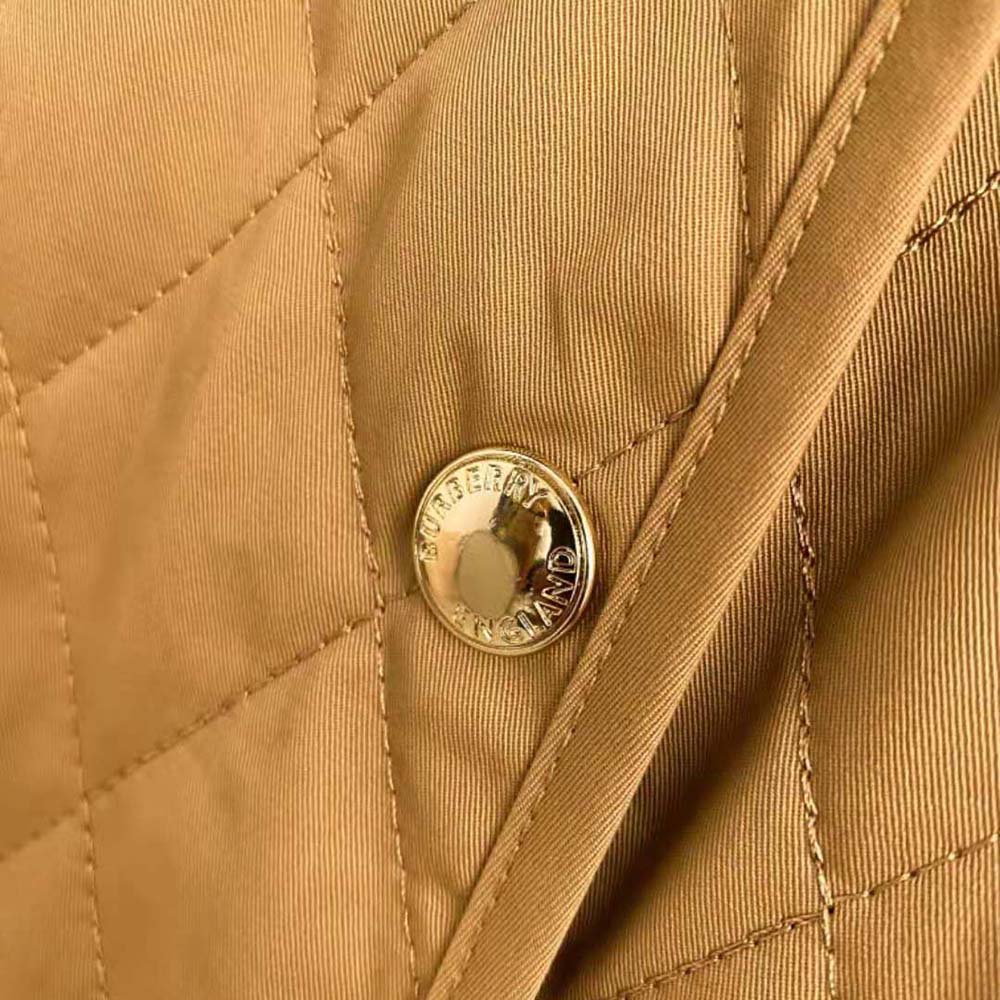 Burberry Women Corduroy Collar Diamond Quilted Jacket - image 9