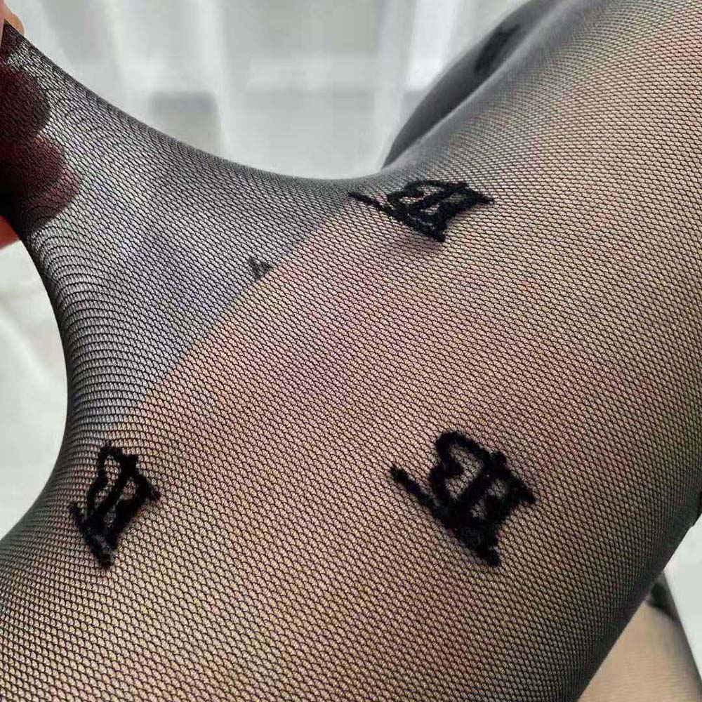 Burberry Women Crystal Letter Graphic Tights - image 5