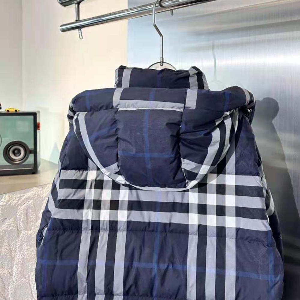 Burberry Women Detachable Hood Night Check Puffer Jacket - image 6
