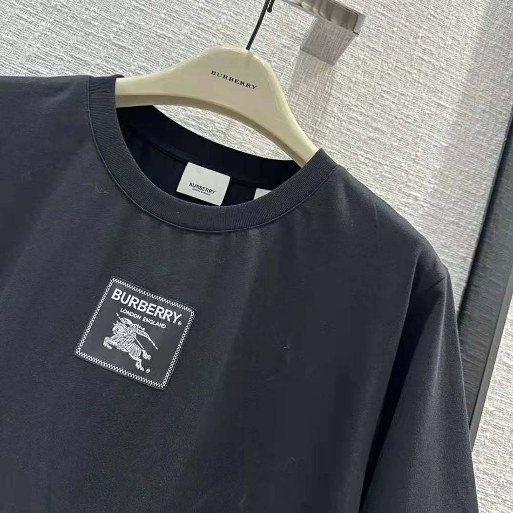Burberry Men Prorsum Label Cotton T-shirt-Black - image 7