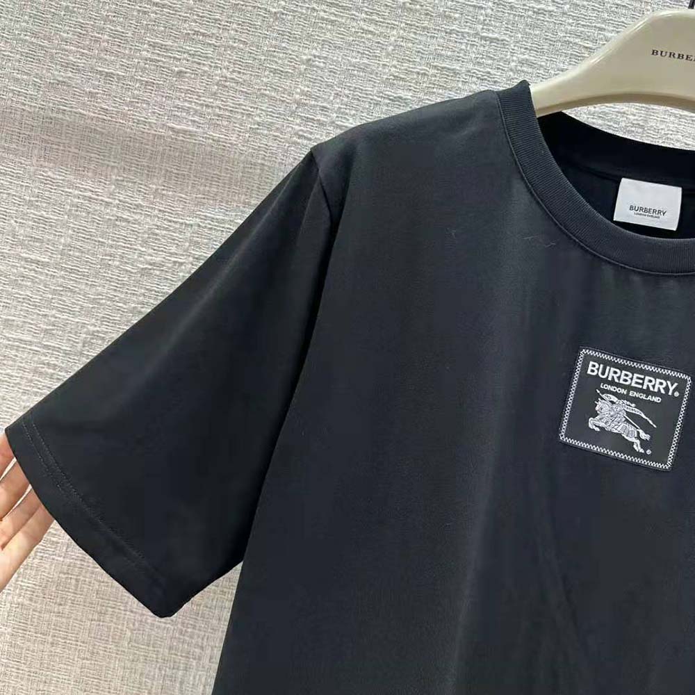 Burberry Men Prorsum Label Cotton T-shirt-Black - image 6