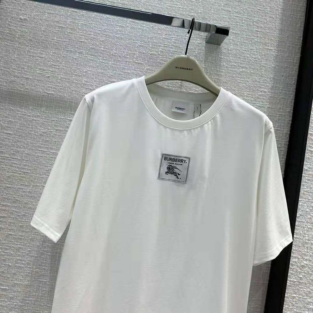 Burberry Men Prorsum Label Cotton T-shirt-White - image 4
