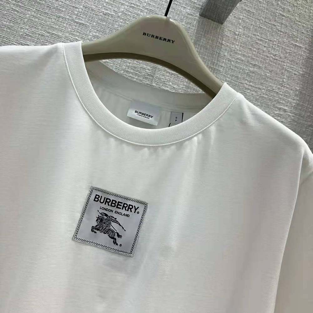 Burberry Men Prorsum Label Cotton T-shirt-White - image 6