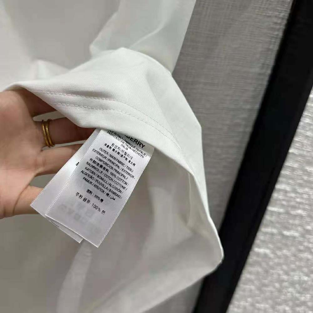 Burberry Men Prorsum Label Cotton T-shirt-White - image 8