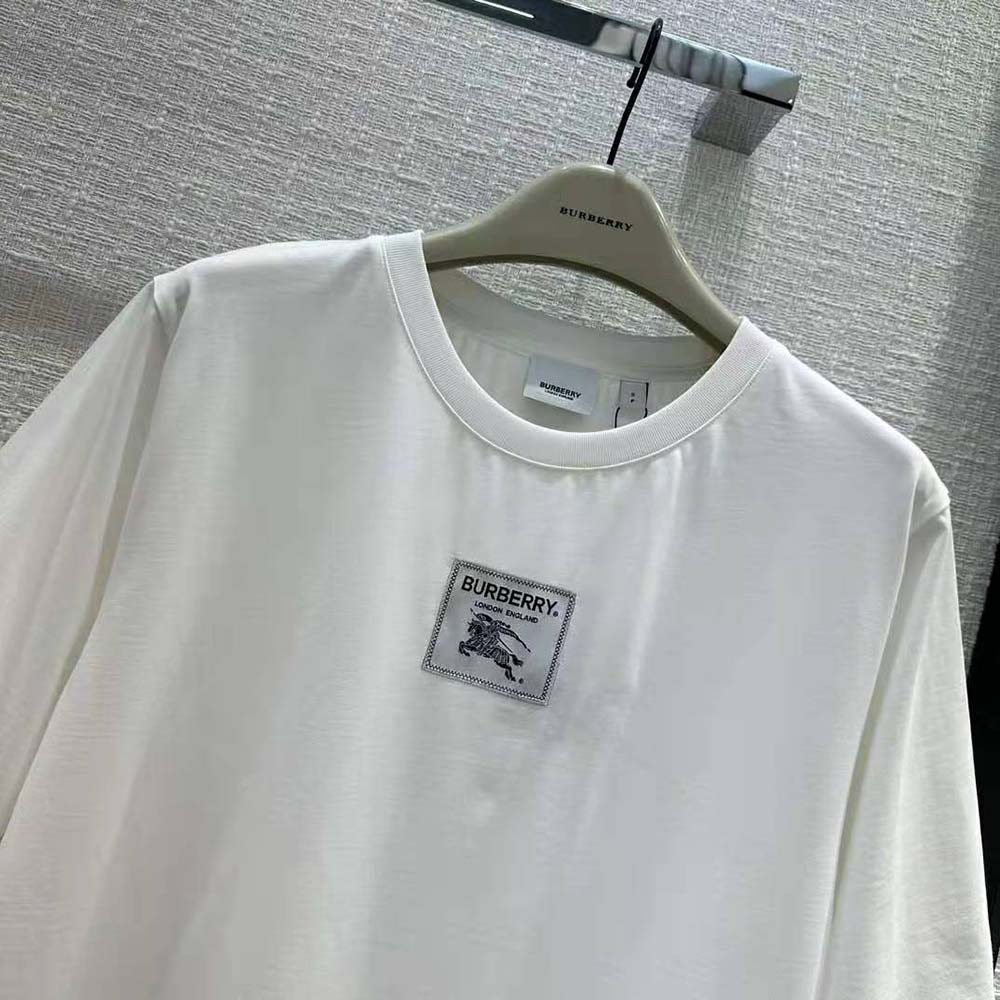Burberry Men Prorsum Label Cotton T-shirt-White - image 5