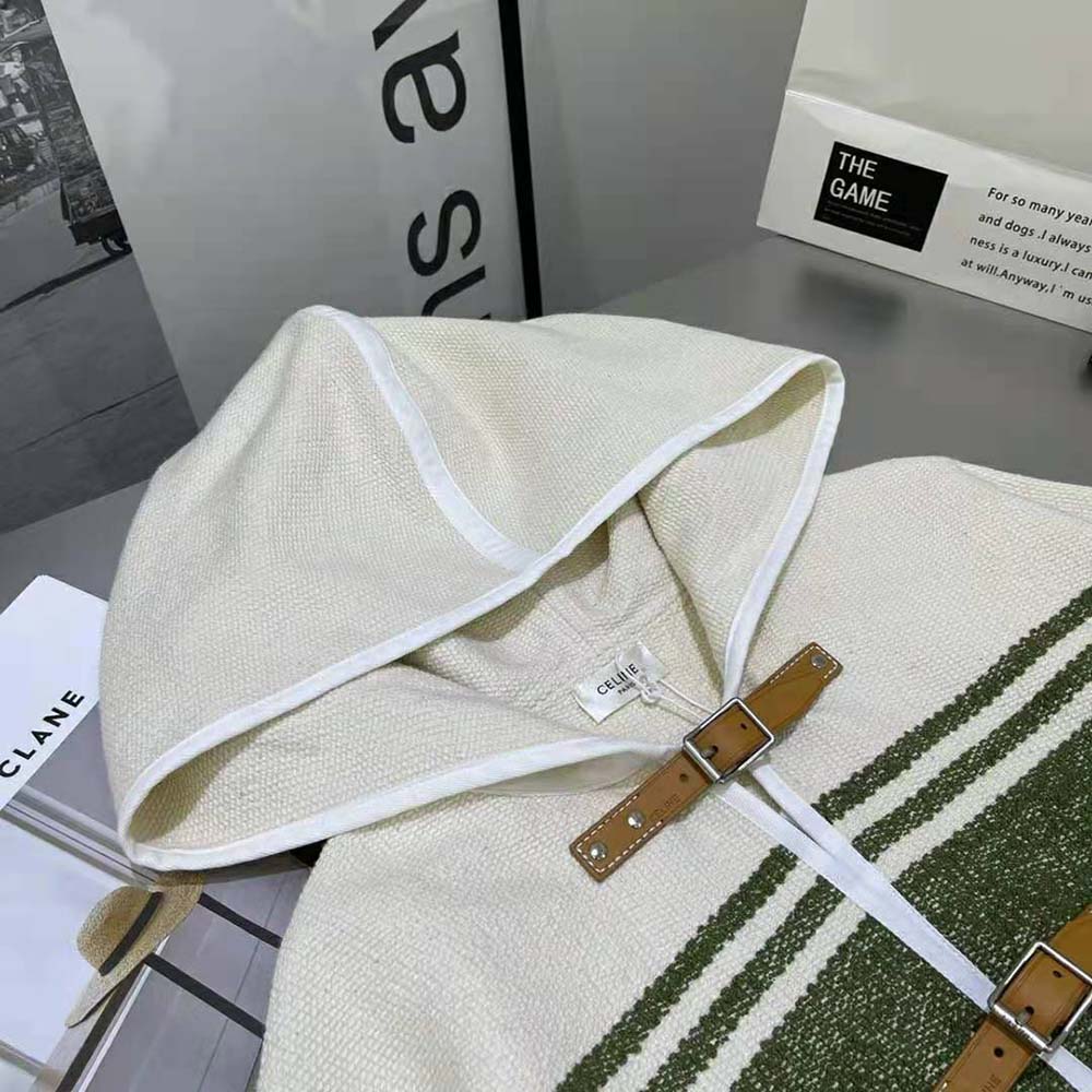 Celine Women Hooded Cardigan in Striped Tweed - image 4
