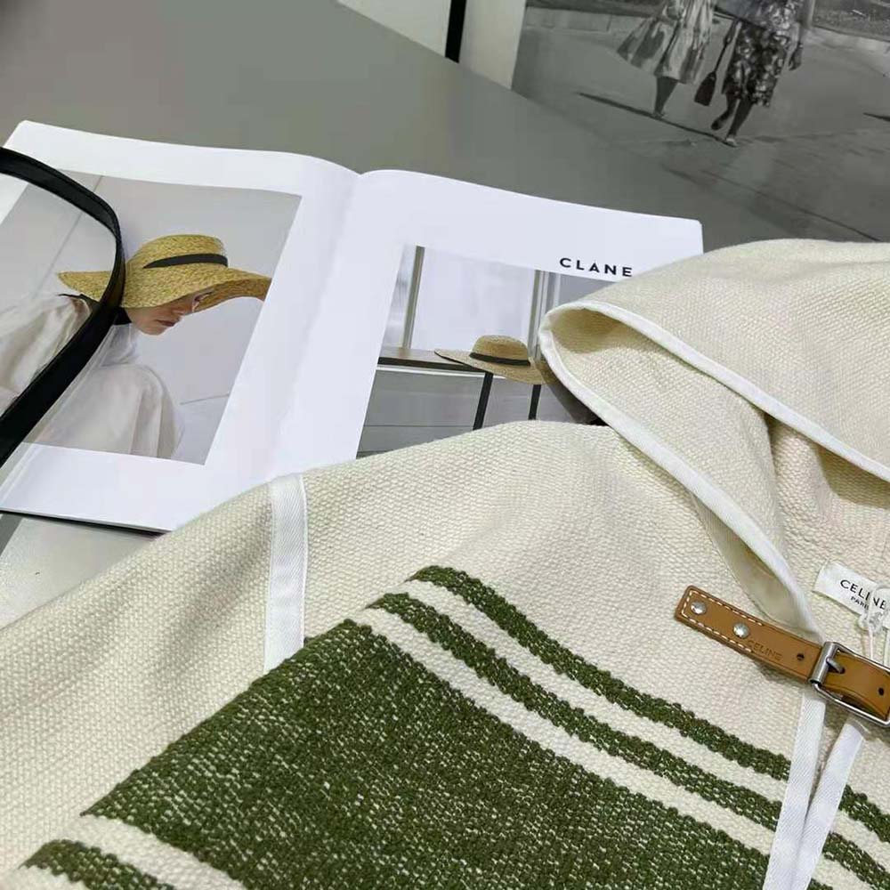Celine Women Hooded Cardigan in Striped Tweed - image 9