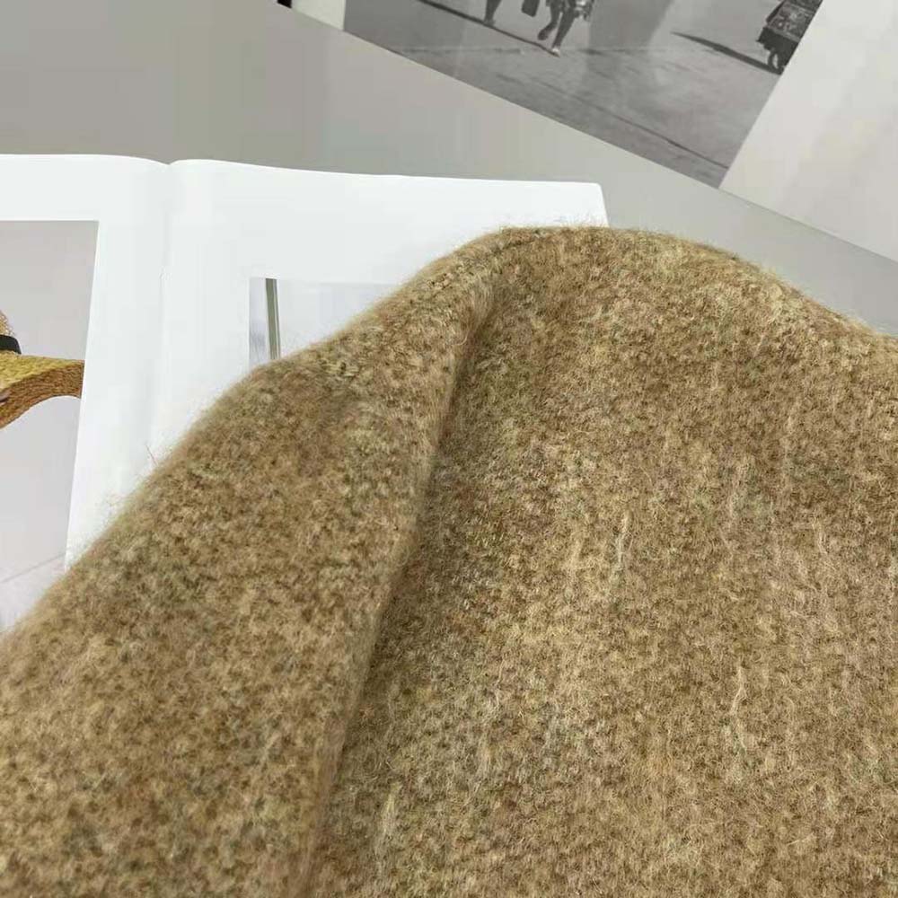 Celine Women Oversized Cardigan in Alpaca Wool-Brown - image 7