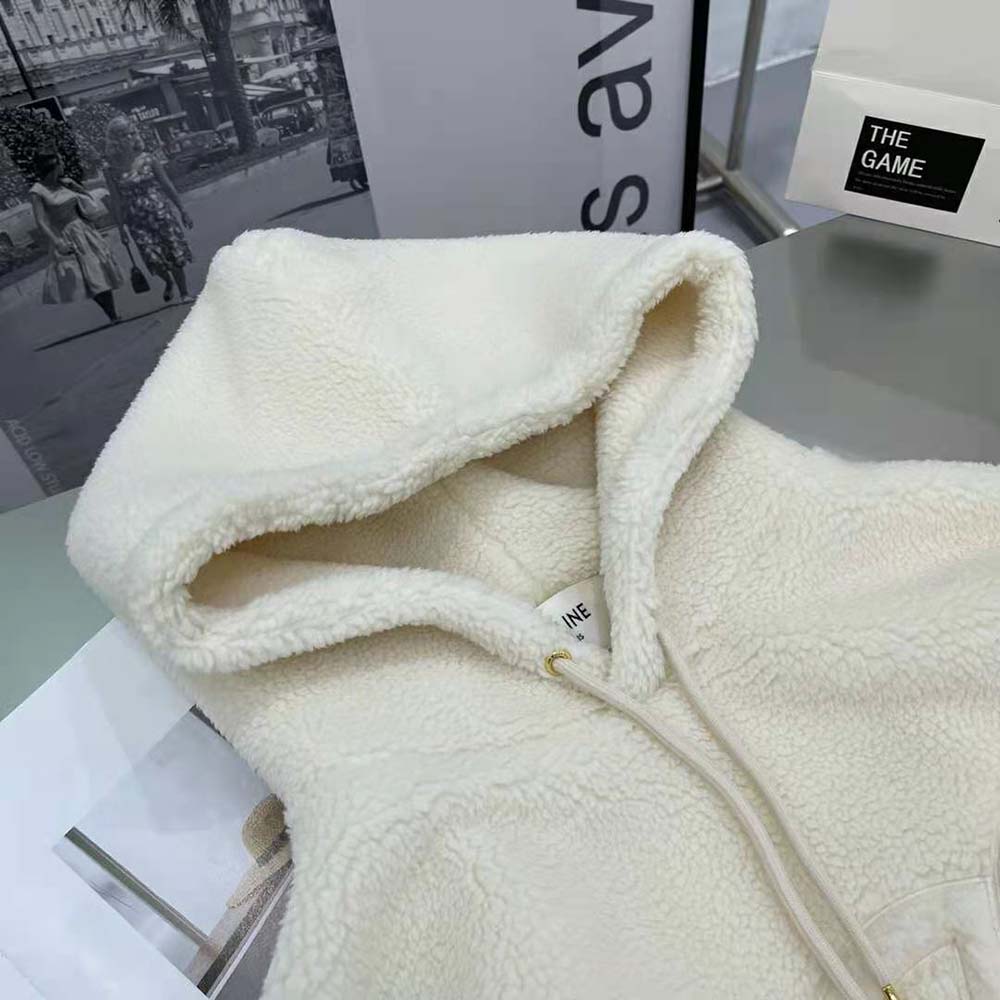 Celine Women Oversized Triomphe Hoodie in Fleece - image 4