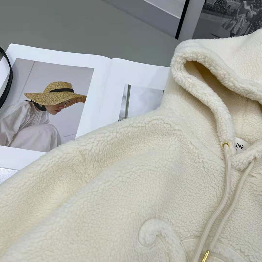 Celine Women Oversized Triomphe Hoodie in Fleece - image 9