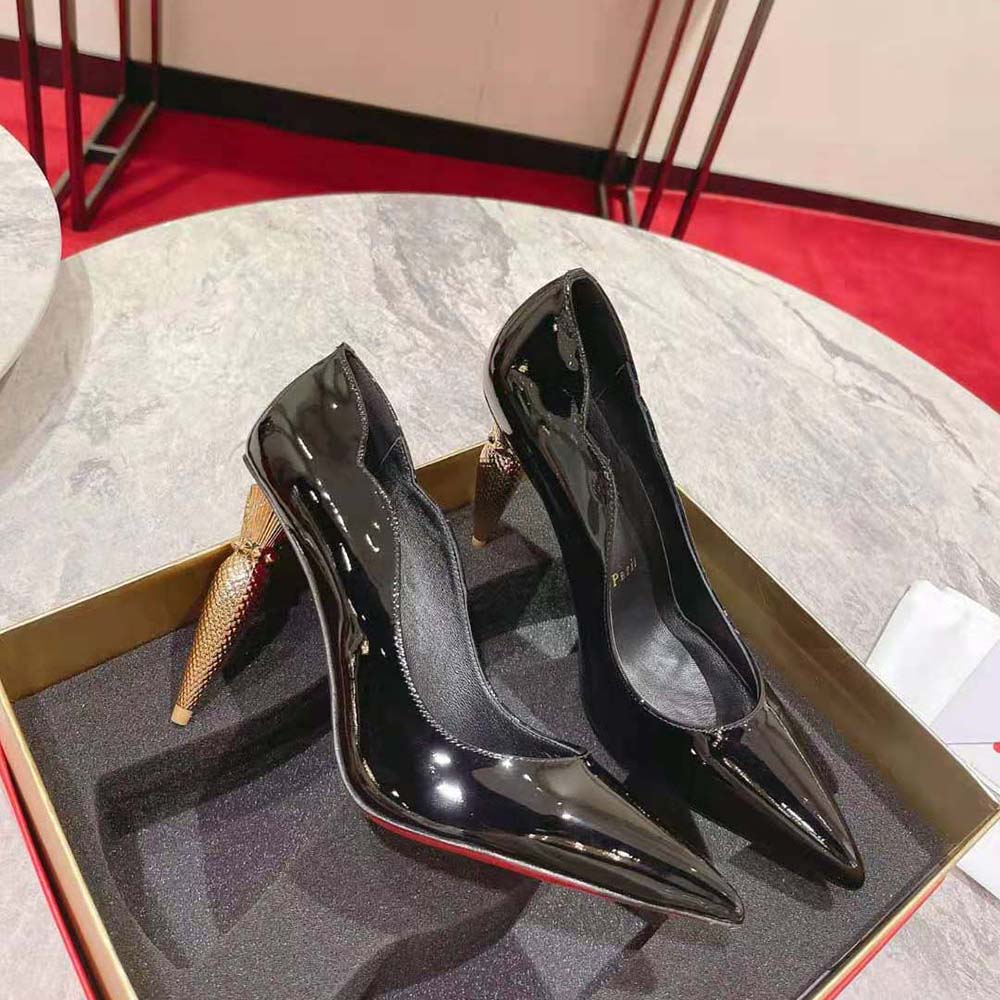 Christian Louboutin Women Lipchick Pump 100 mm Heel Height-Black - image 6