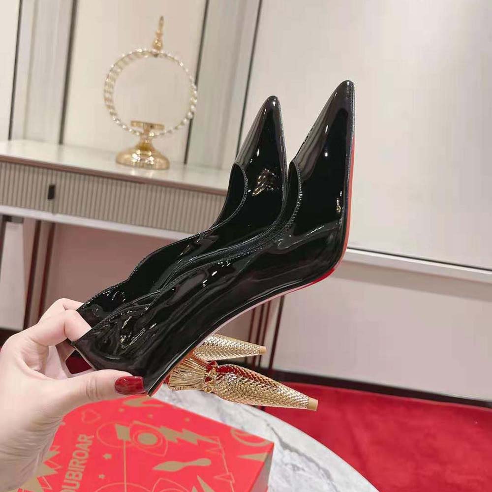 Christian Louboutin Women Lipchick Pump 100 mm Heel Height-Black - image 9
