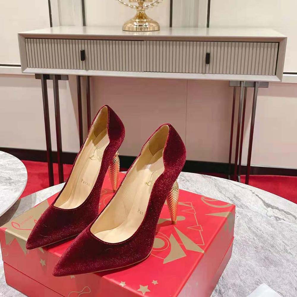 Christian Louboutin Women Lipchick Pump 100 mm Heel Height-Red - image 4
