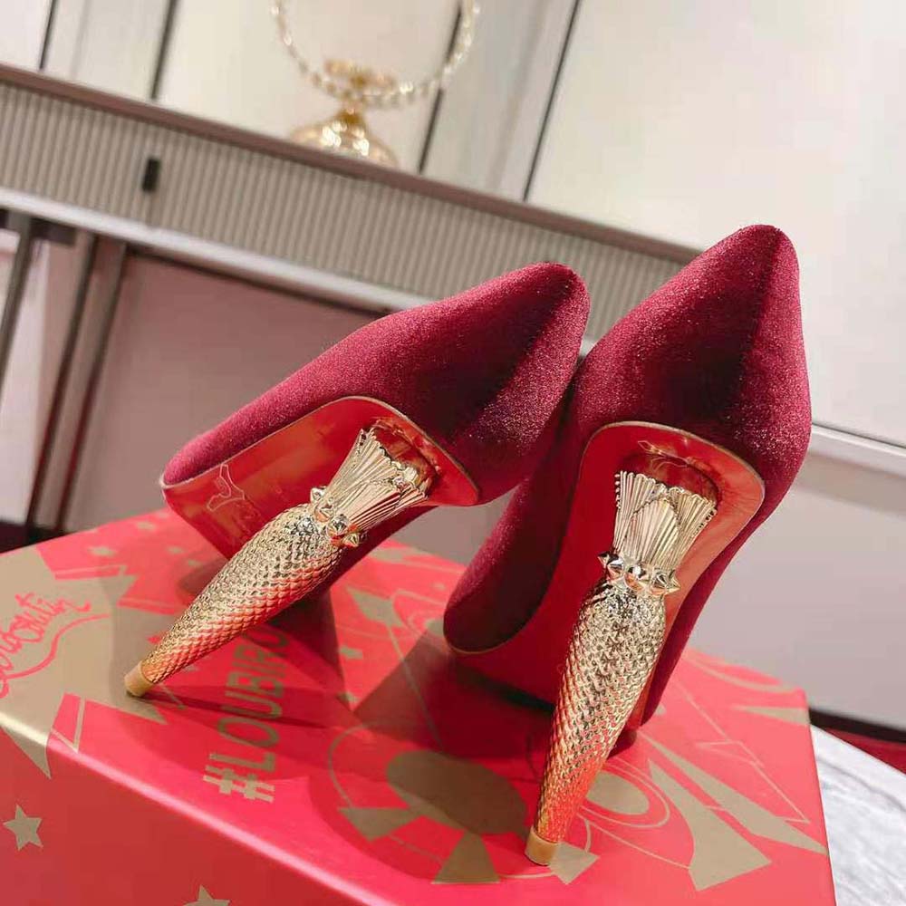 Christian Louboutin Women Lipchick Pump 100 mm Heel Height-Red - image 9