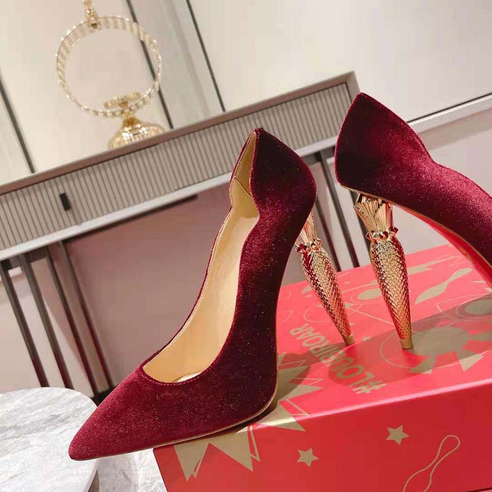 Christian Louboutin Women Lipchick Pump 100 mm Heel Height-Red - image 8