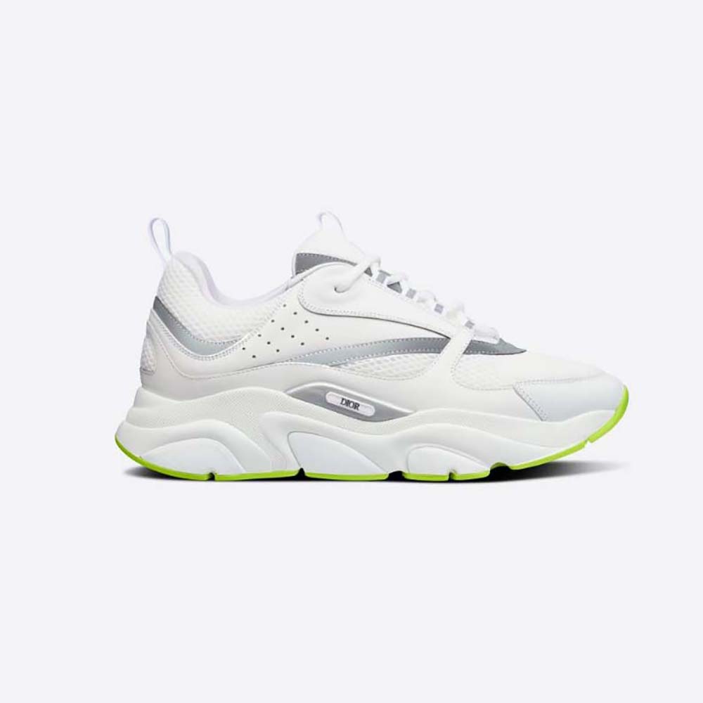 Dior Men B22 Sneaker White Technical Mesh and Smooth Calfskin