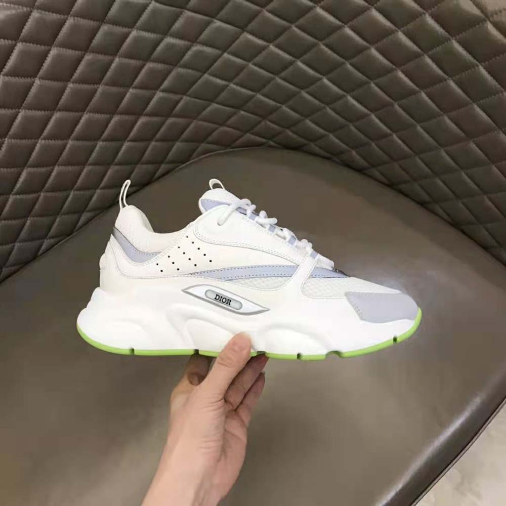 Dior Men B22 Sneaker White Technical Mesh and Smooth Calfskin - image 8