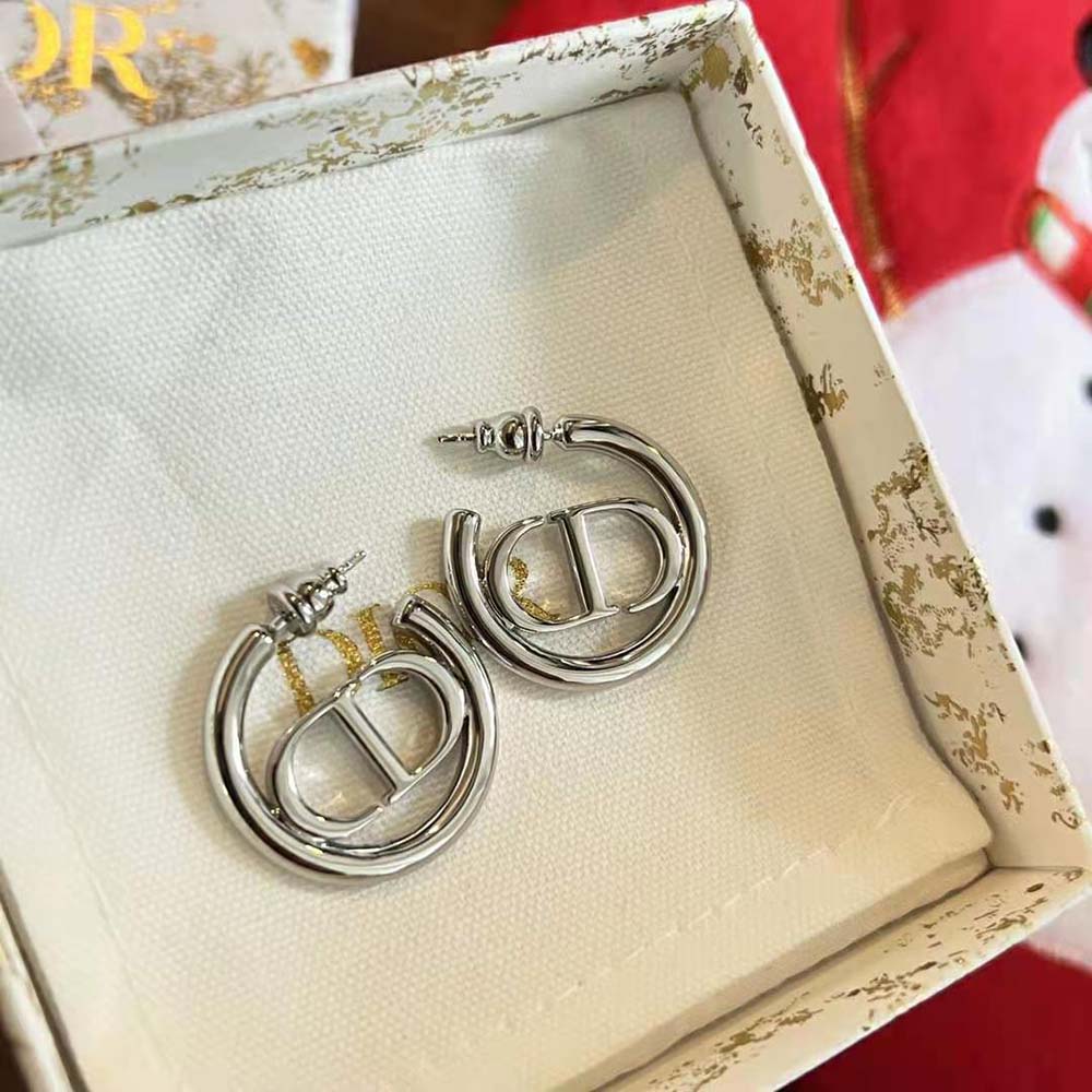 Dior Women 30 Montaigne Earrings Silver-Finish Metal - image 7