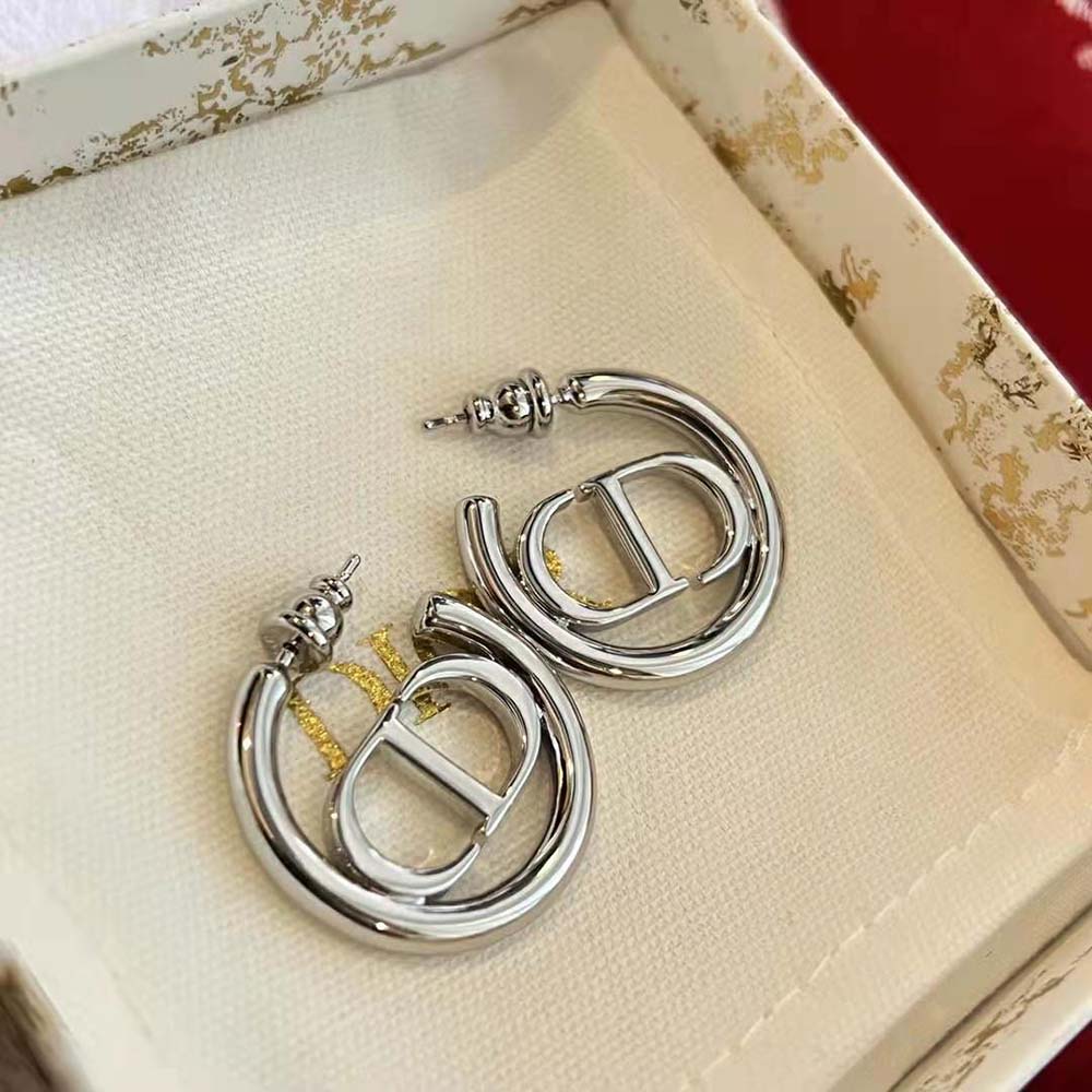 Dior Women 30 Montaigne Earrings Silver-Finish Metal - image 6