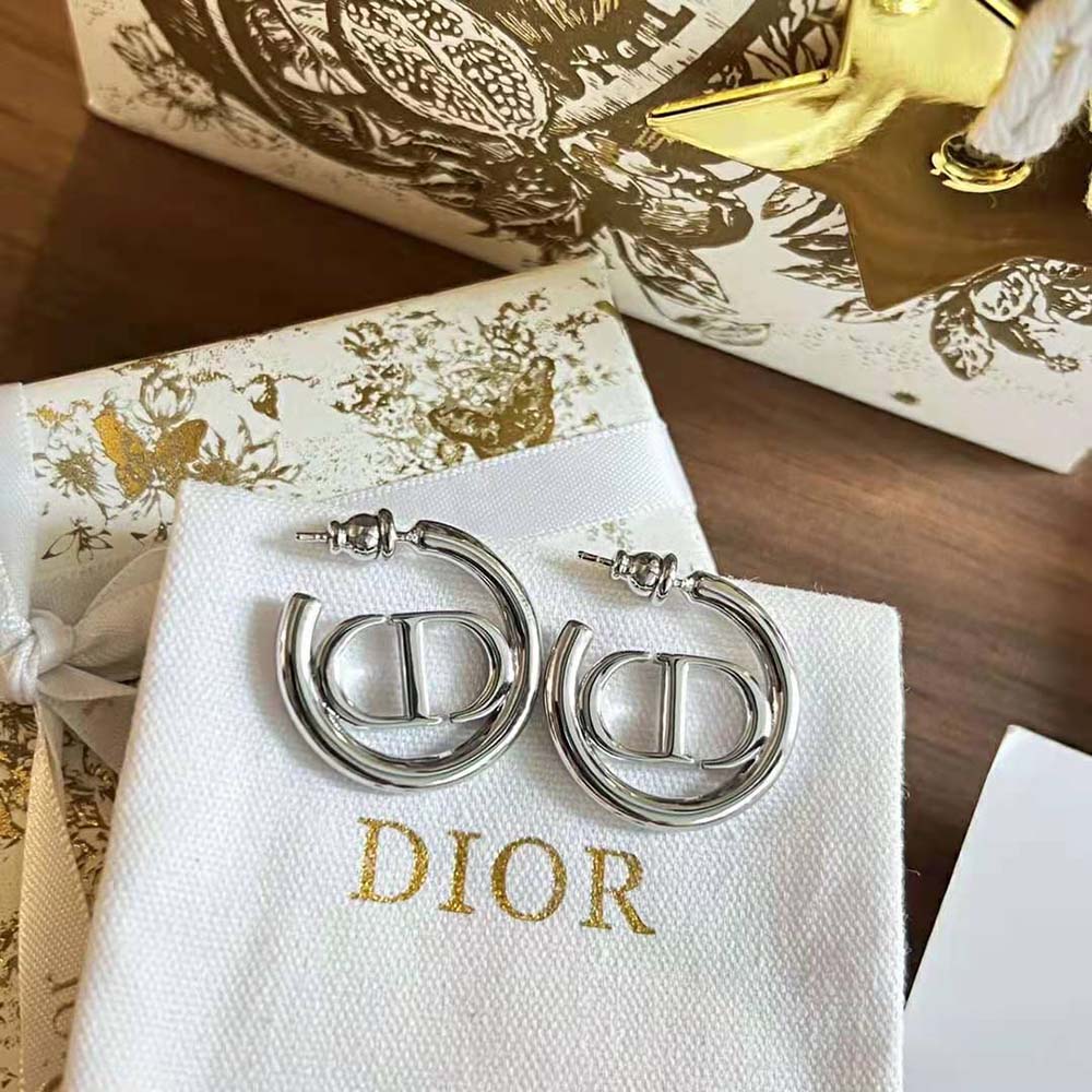 Dior Women 30 Montaigne Earrings Silver-Finish Metal - image 4