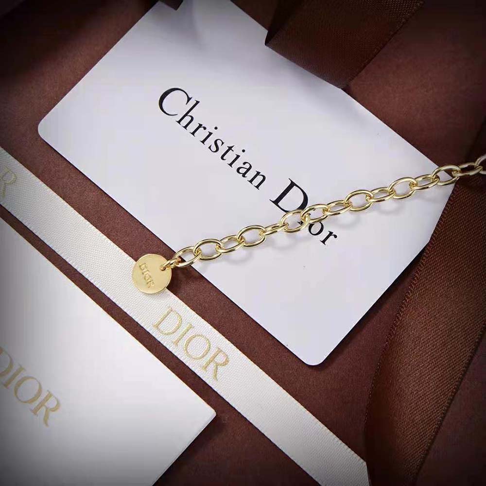 Dior Women 30 Montaigne Long Necklace Gold-Finish Metal and Silver-Tone Crystals - image 6
