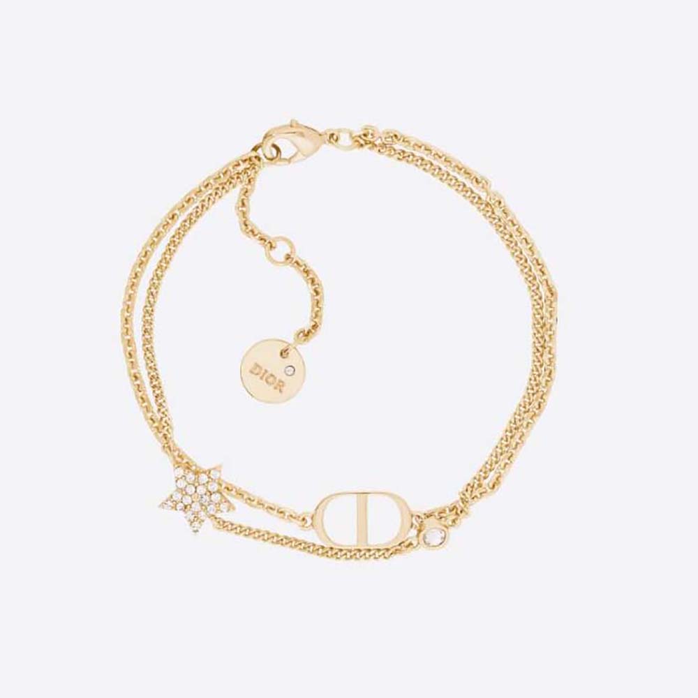 Front view of Dior Women 30 Montaigne Long Necklace gold-finish metal