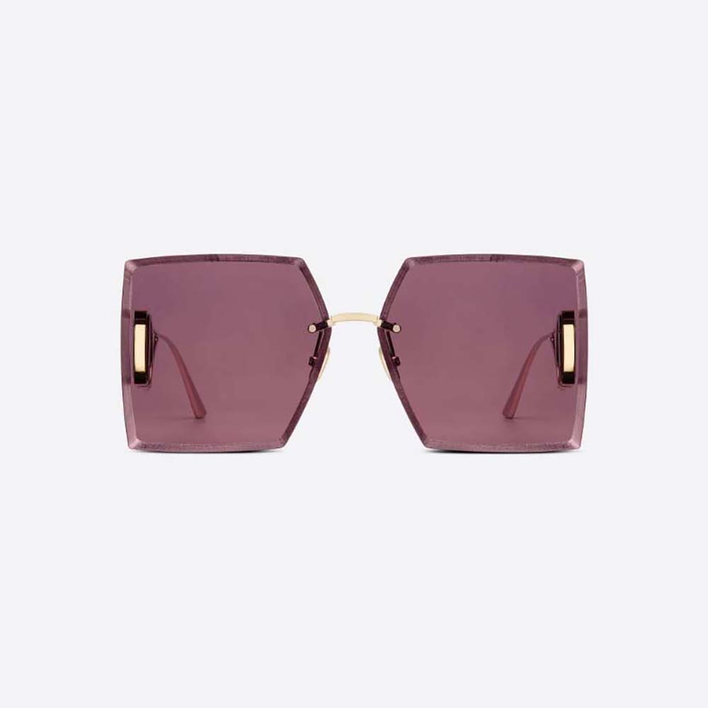 Front view of Dior Women 30Montaigne S7U Burgundy Square Sunglasses