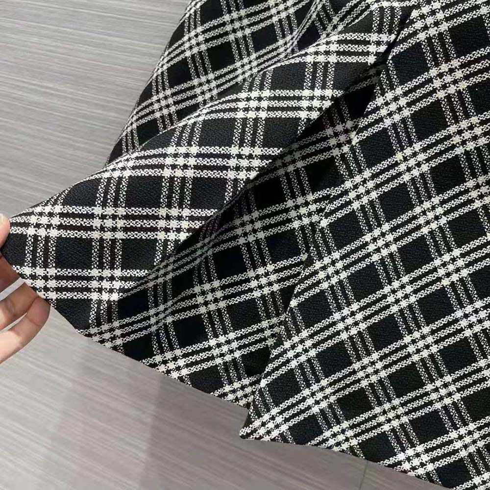 Dior Women Belted Short Skirt Black and White Check’N’Dior Virgin Wool - image 9