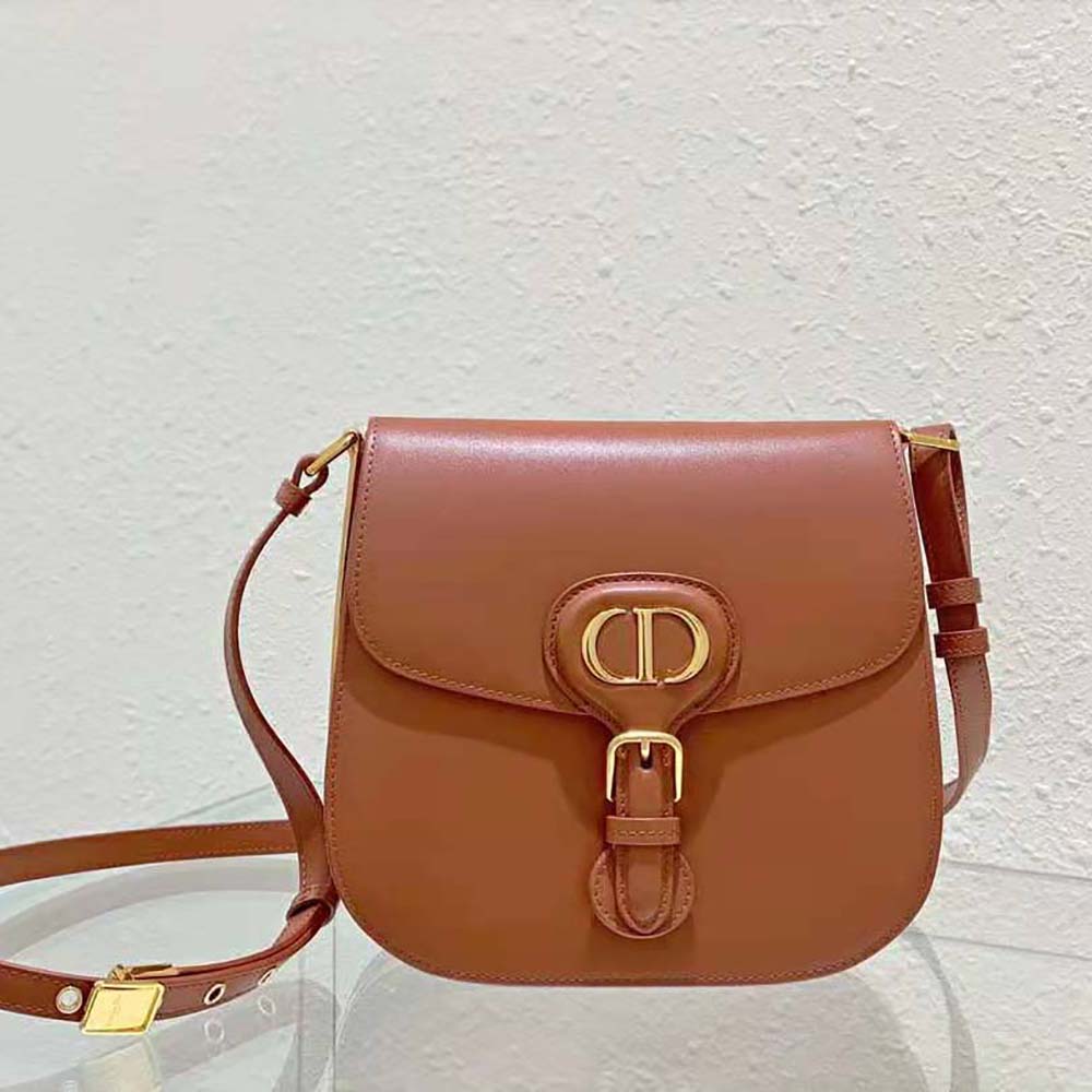 Close-up of silver-tone hardware on Dior Women Bobby Frame Bag