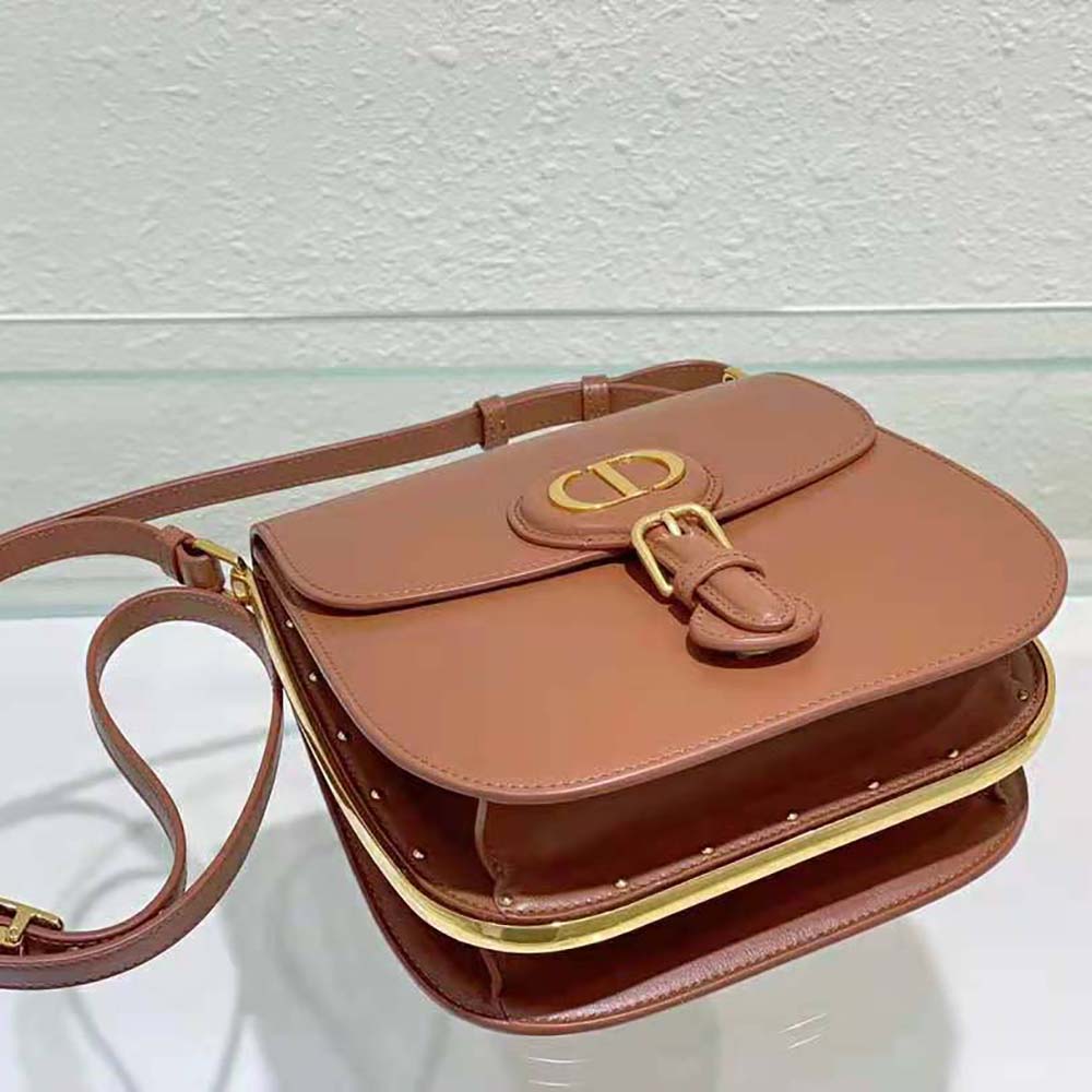 Dior Women Bobby Frame Bag Cognac-Colored Box Calfskin - image 7