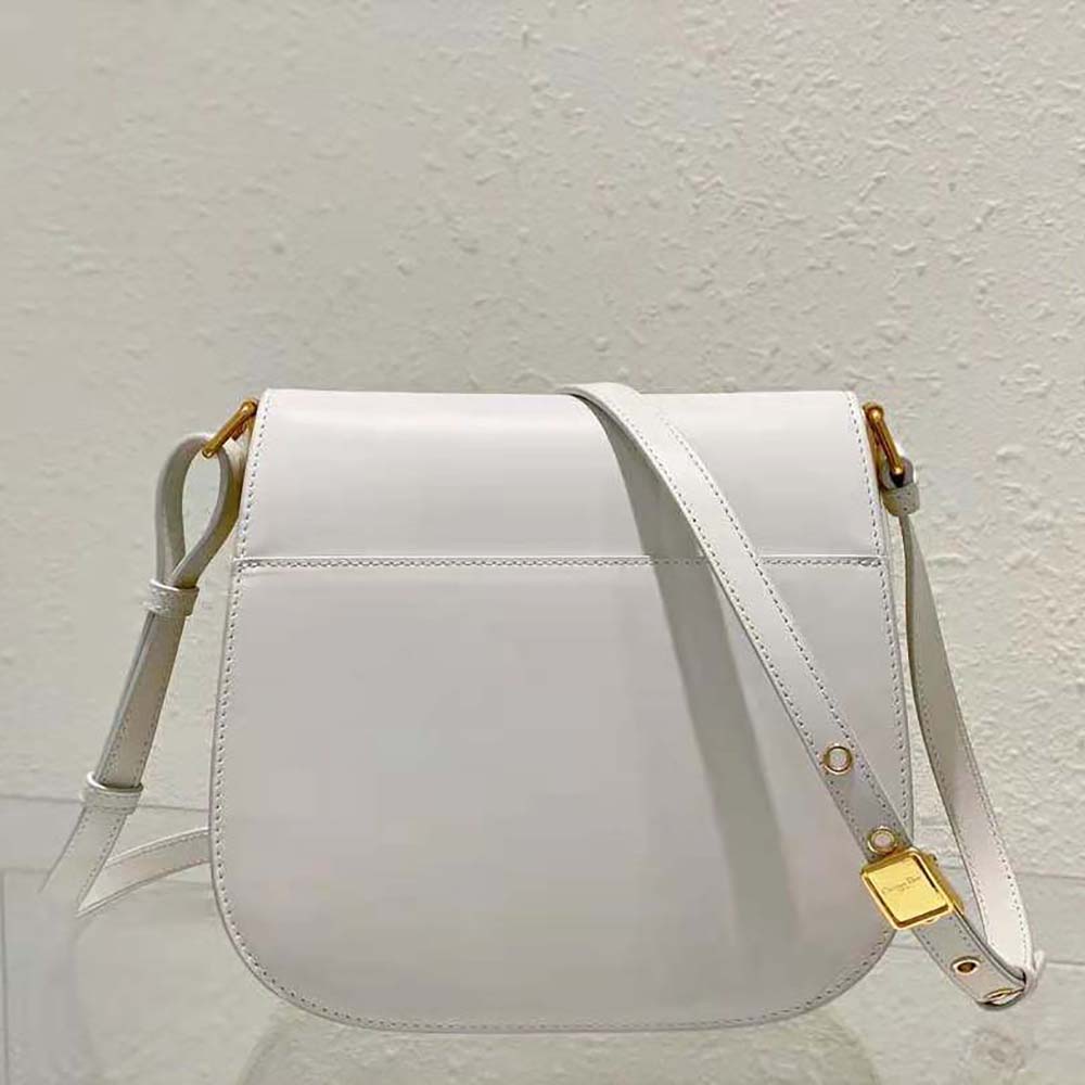 Side angle showing structured silhouette of Dior Women Bobby Frame Bag