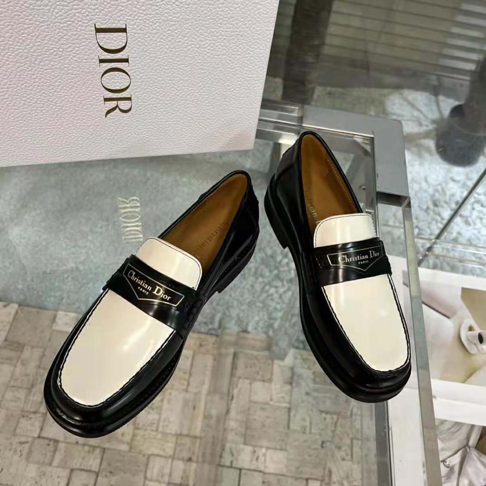 Dior Women Boy Loafer Black and White Brushed Calfskin - image 5