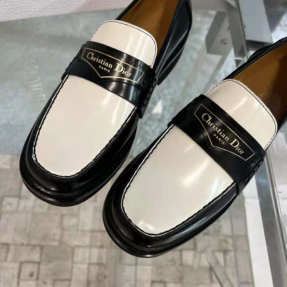 Dior Women Boy Loafer Black and White Brushed Calfskin - image 9