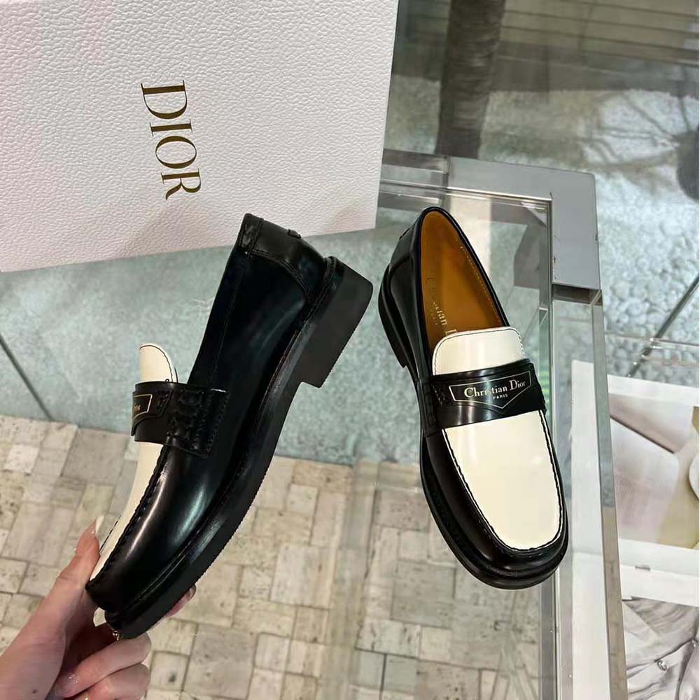 Dior Women Boy Loafer Black and White Brushed Calfskin - image 6