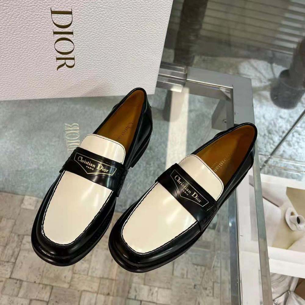 Dior Women Boy Loafer Black and White Brushed Calfskin - image 4