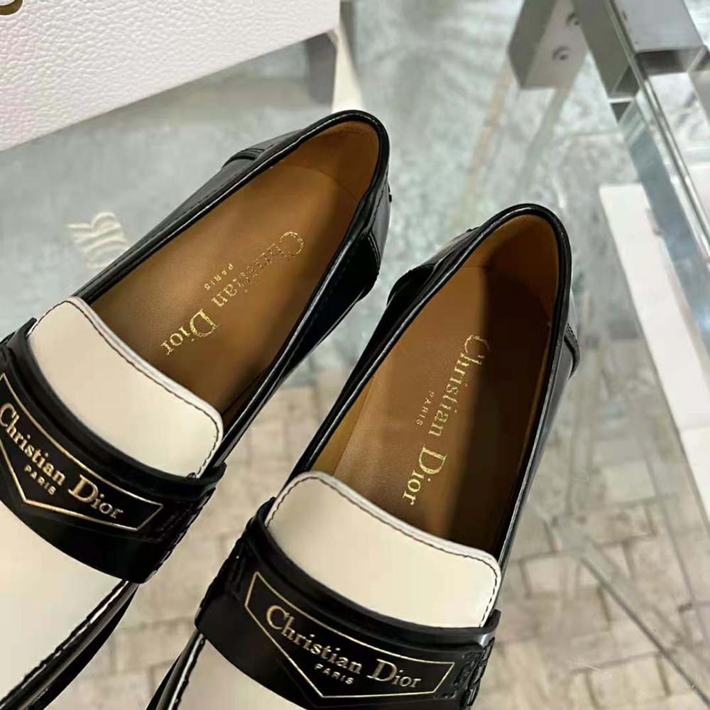 Dior Women Boy Loafer Black and White Brushed Calfskin - image 8