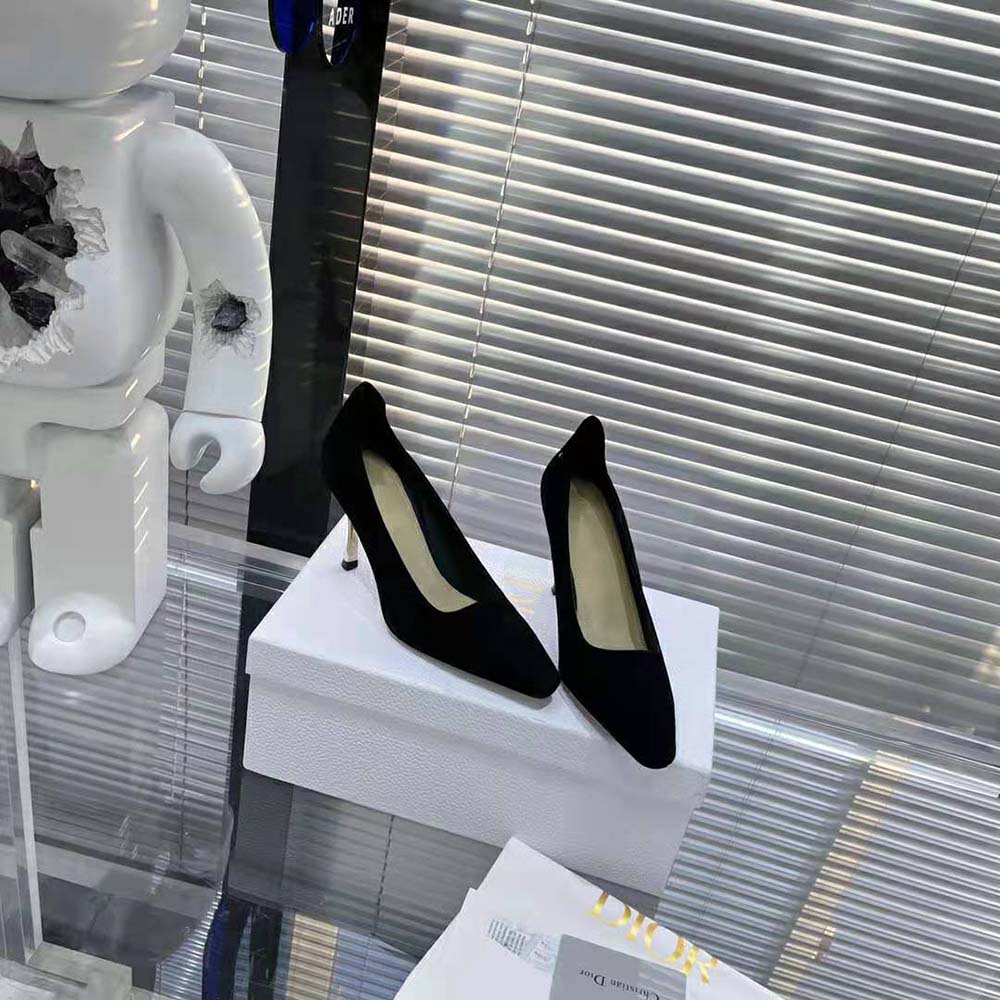 Dior Women D-Fame Pump Black Suede Calfskin - image 6