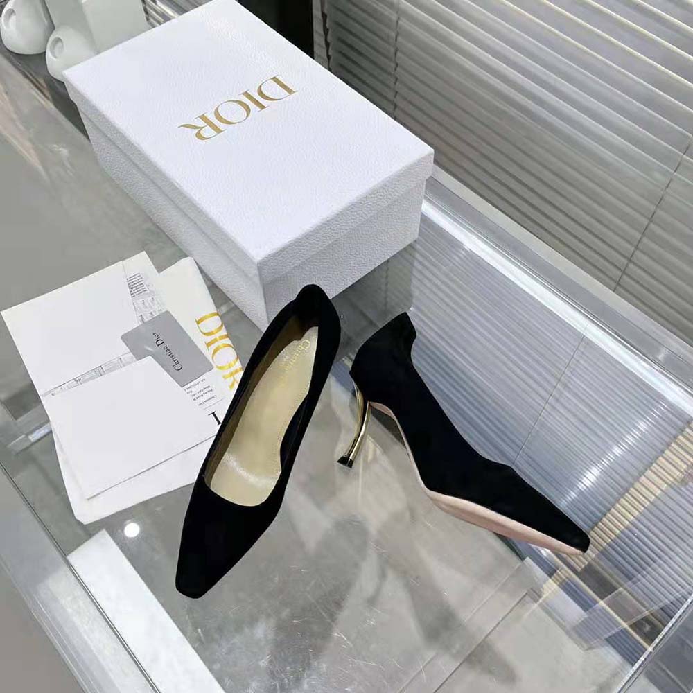 Dior Women D-Fame Pump Black Suede Calfskin - image 7