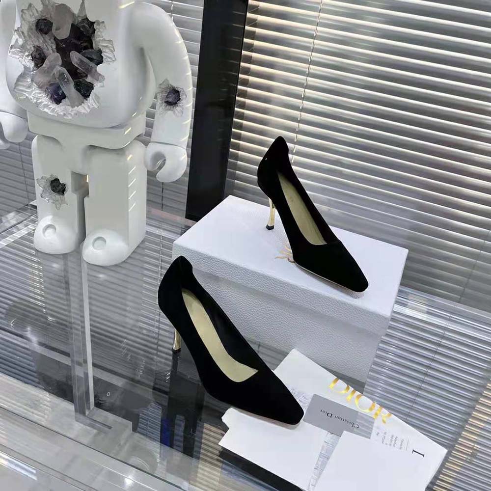 Dior Women D-Fame Pump Black Suede Calfskin - image 4