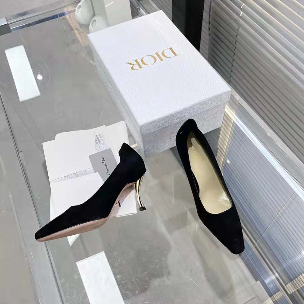 Dior Women D-Fame Pump Black Suede Calfskin - image 8