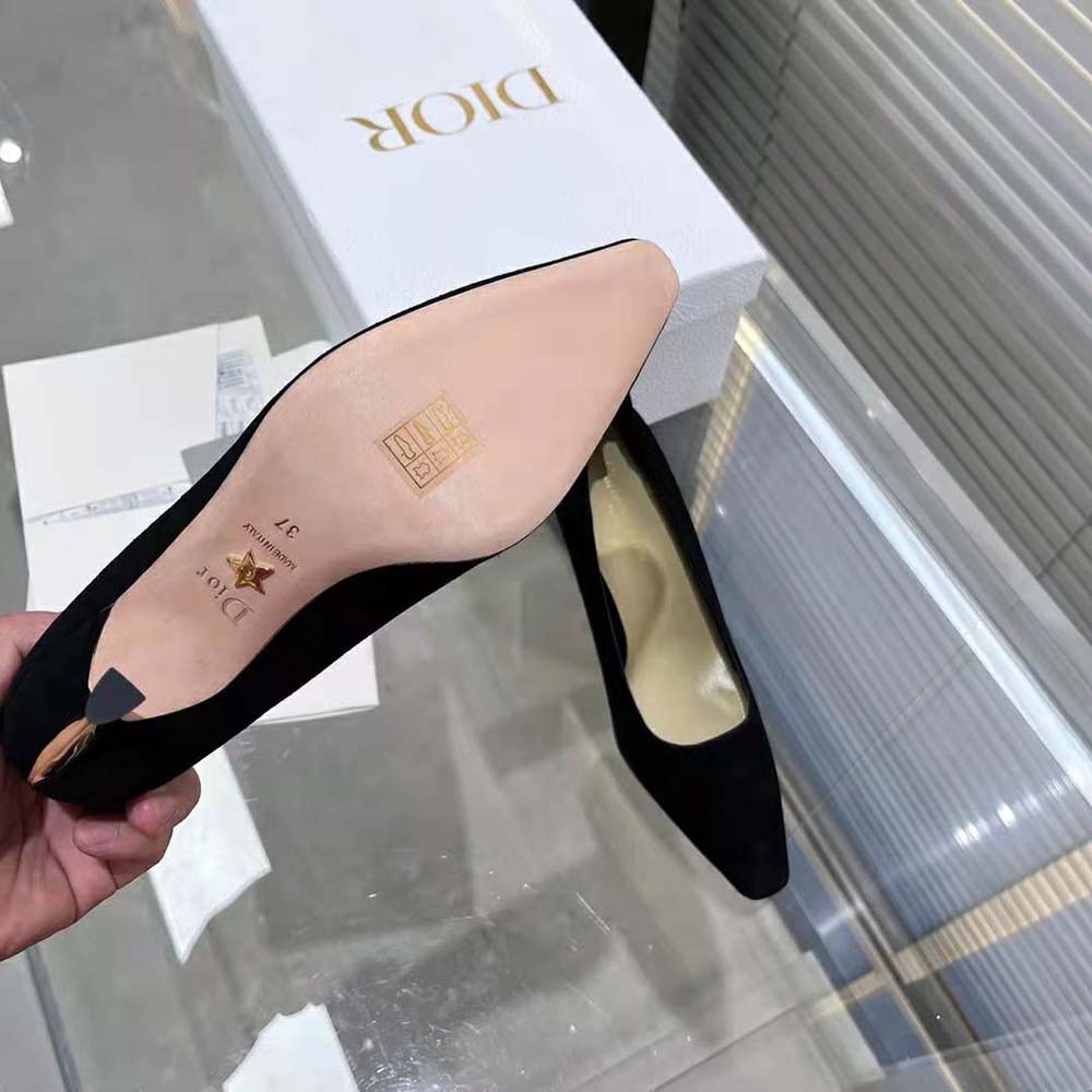Dior Women D-Fame Pump Black Suede Calfskin - image 10