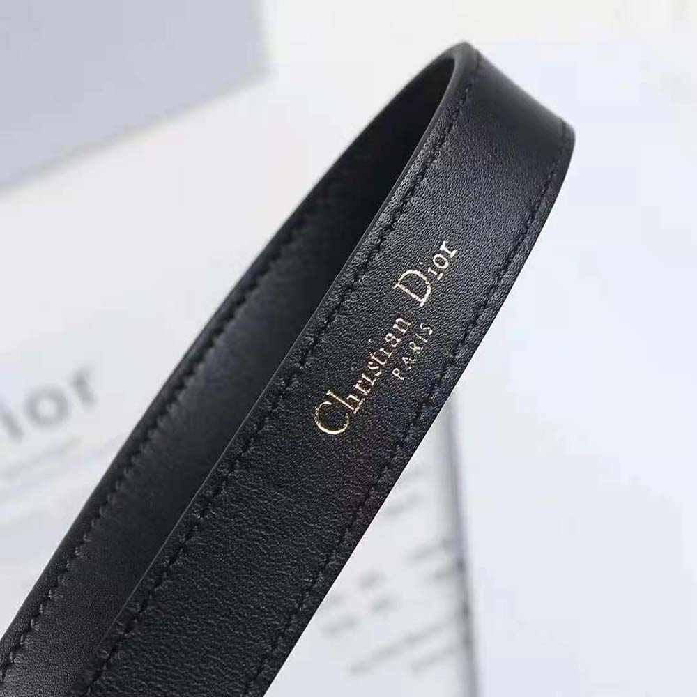 Dior Women D-Fence Belt Black Smooth Calfskin 30 MM - image 8