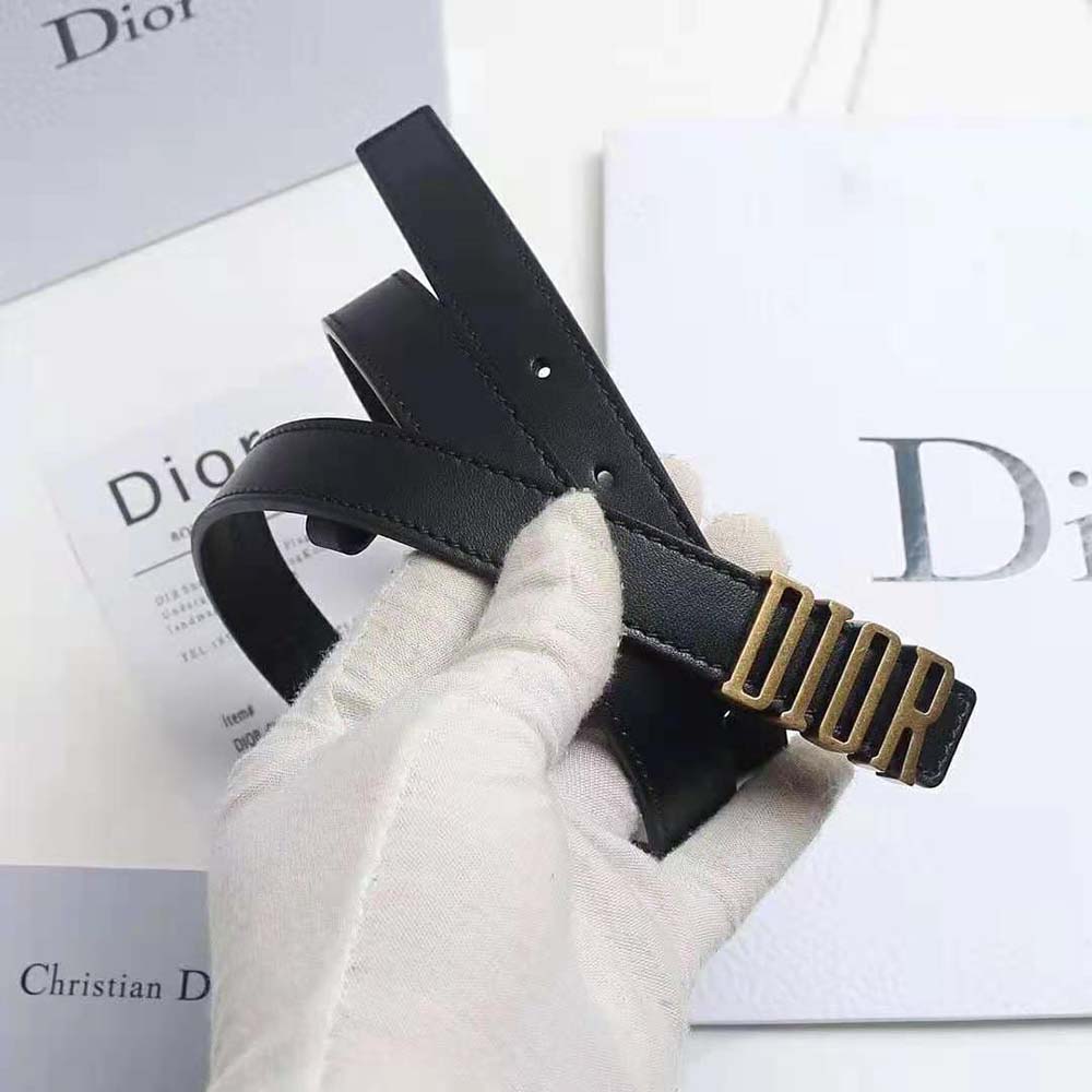 Dior Women D-Fence Belt Black Smooth Calfskin 30 MM - image 4