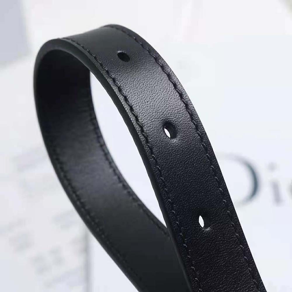 Dior Women D-Fence Belt Black Smooth Calfskin 30 MM - image 9