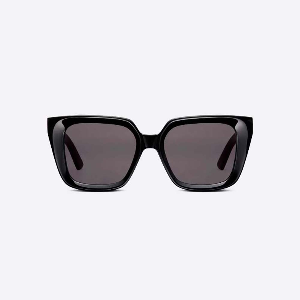 Front view of Dior Women DiorMidnight S1I Black Square Sunglasses